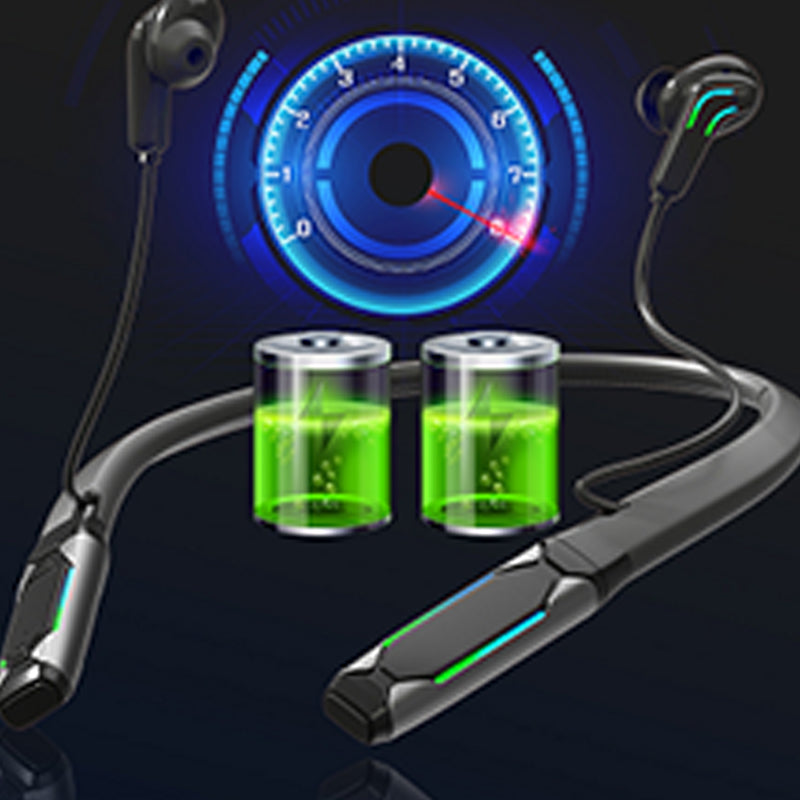 A55 Stereo Sound Wireless Earphone Neckband Bluetooth 5.1 Headset Gaming Headphone with Colorful Light Crystal-Clear Voice ENC Noise Cancelling Mic A55 Stereo Sound Wireless Earphone Neckband Bluetooth 5.1 Headset Gaming Headphone with Colorful Light Crystal-Clear Voice ENC Noise Cancelling Mic